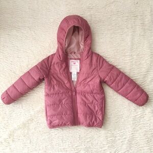 Carter's Pink Quilted Jacket with Hood-Size 5